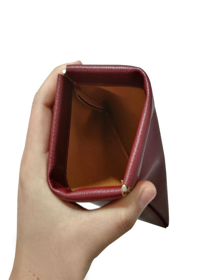 SCIKHEFT Faux Leather Jewelry Travel Bag Jewelry Pouch for Trinket Festive Gift Option for Christmas, Wedding Celebrations (Red 2PCS) - Image 3